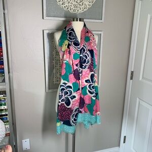 Talbots viscose floral print spring scarf